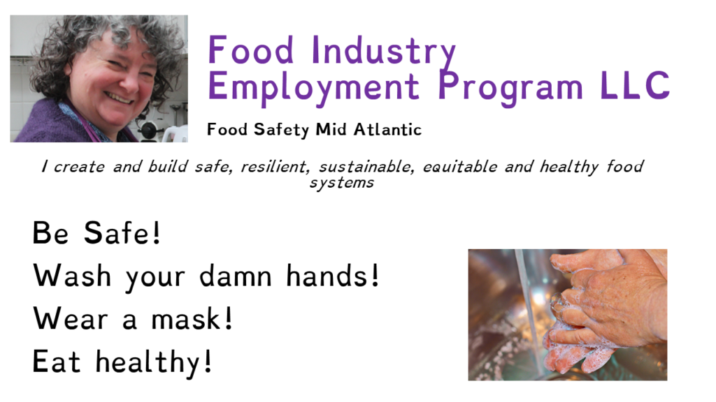 Image says "Be Safe, Wash your damn hands, wear a mask, eat healthy"