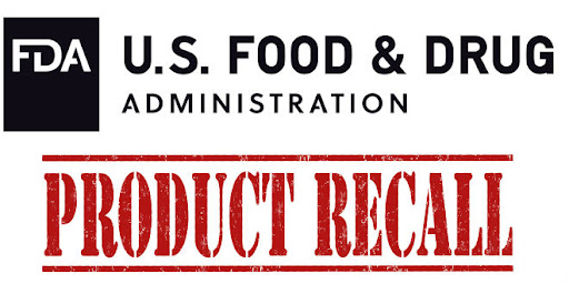 FDA logo with "Product Recall" in red below.